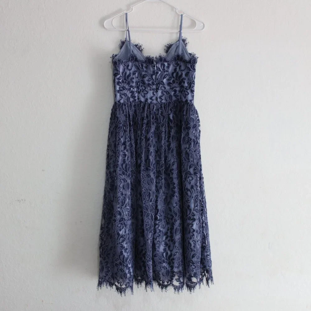 Eliza J gathered lace midi dress size 4 - Picture 2 of 11